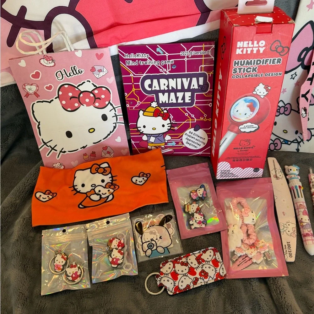 🩷Sanrio Hello Kitty Canvas Zippered Tote & 20+ Accessories Humidifier ++
